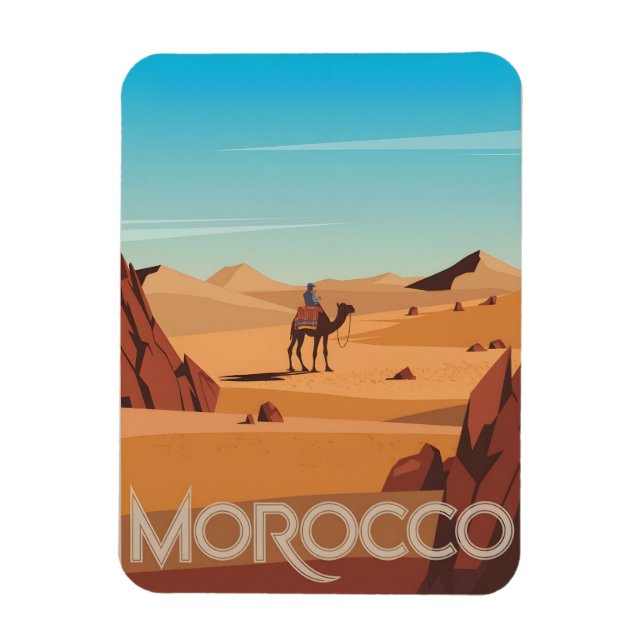 Imán Regalo de viaje de Marruecos postal de viaje de ca (Vertical)