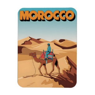 Imán Regalo de viaje de Marruecos postal de viaje de ca