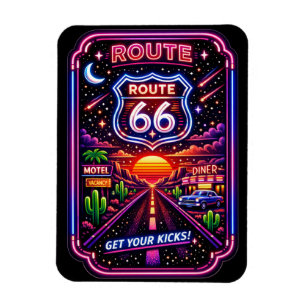 Imán Regalo de viaje de vacaciones de motel diner retro