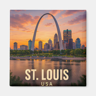 Imán Regalo de viaje del Arco de la Puerta de St Louis