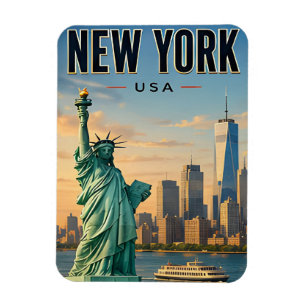 Imán Regalo de viaje del horizonte de Nueva York