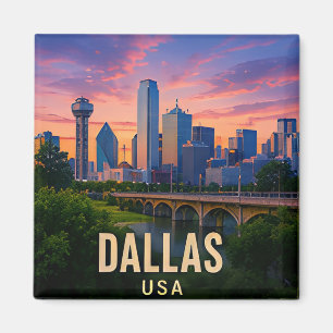 Imán Regalo de viaje del puente de Dallas Texas