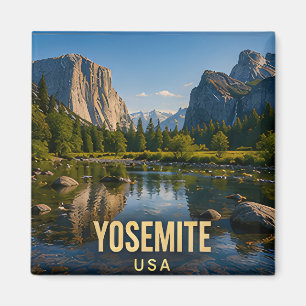 Imán Regalo de viaje del valle de la montaña de Yosemit