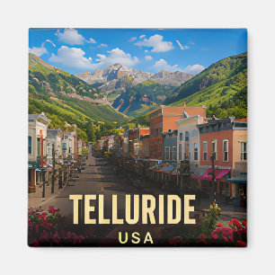 Imán Regalo de viaje del valle de la montaña Telluride