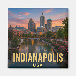 Imán Regalo de viaje por el canal de Indianapolis India