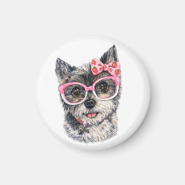 Imán Regalo de Yorkshire Terrier para amantes de los pe