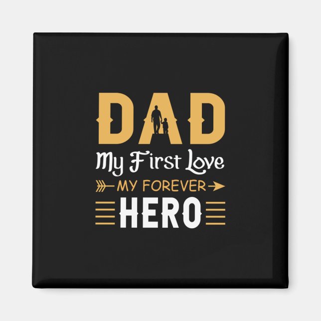 Imán Regalo del abuelo | Dad My Forever Héroe (Frente)