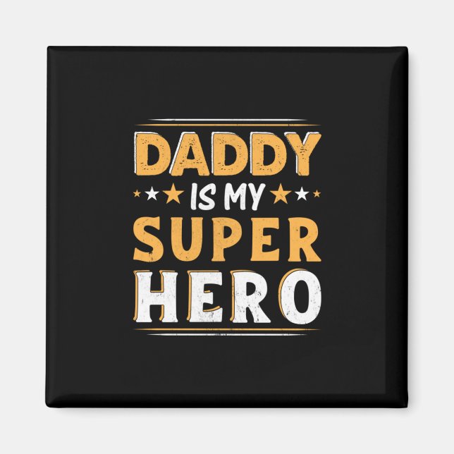 Imán Regalo del abuelo | Papi es mi superhéroe (Frente)