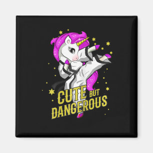 Imán Regalo del Chica de artes marciales de Unicorn