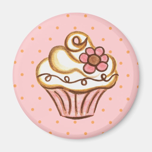 Imán Regalo del Cupcake Bakery Kitchen Magnet (Frente)