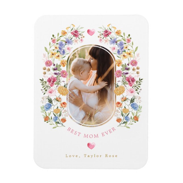 Imán Regalo del Día de la Madre en el Jardín de Flores  (Vertical)