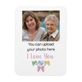 Imán Regalo del Día de la Madre Parche de Mamá Foto Per