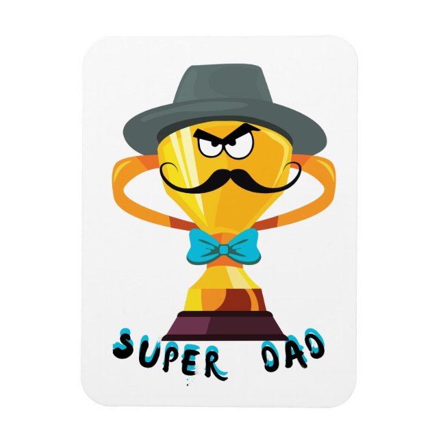 Imán Regalo del día del padre Super Dad (Vertical)