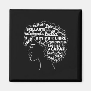 Imán Regalo del Orgullo Afro Latina Historia Negra Afro