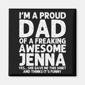 Imán Regalo del padre de Jenna Día del padre divertido 