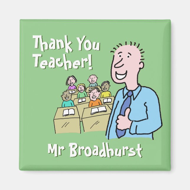 Imán Regalo del profesor. Gracias a un maestro (Frente)