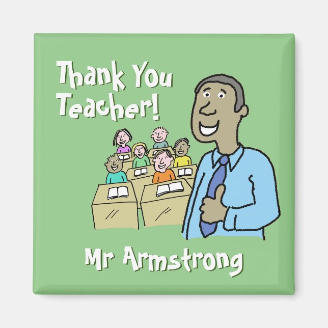 Imán Regalo del profesor. Gracias a un maestro (Frente)