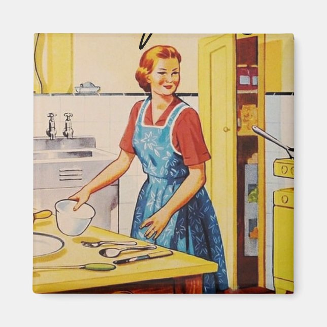 Imán Regalo del retro de la cocina (Frente)