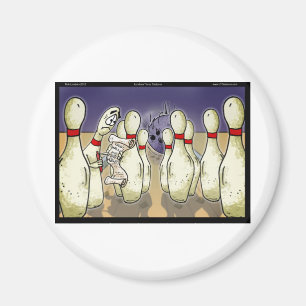 Imán Regalo divertido de bolos en vivo, camisetas, tarj