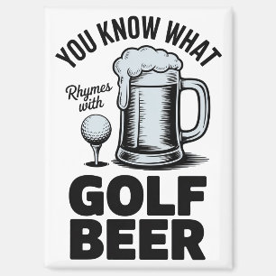 Imán Regalo divertido de cerveza para golfista humor de