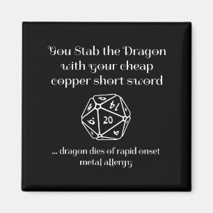 Imán Regalo Divertido De Dnd Para Juegos De Rol Rpg