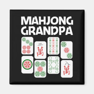 Imán Regalo divertido de Mahjong para abuelo, papá, hom