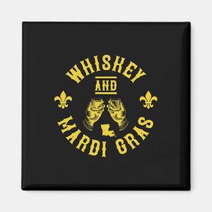 Imán Regalo divertido de Mardi Gras y Whiskey de Nueva 
