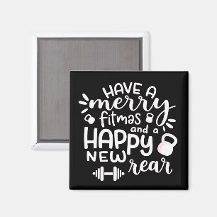 Imán Regalo divertido de Navidad fitness sarcástico de