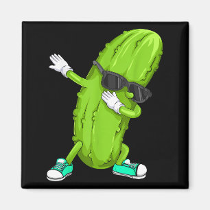 Imán Regalo divertido de pepino bailando dab _ pepino b