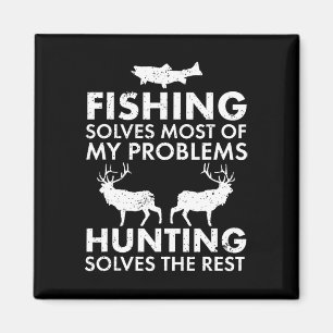 Imán Regalo divertido de pesca y caza Navidad Humor Caz