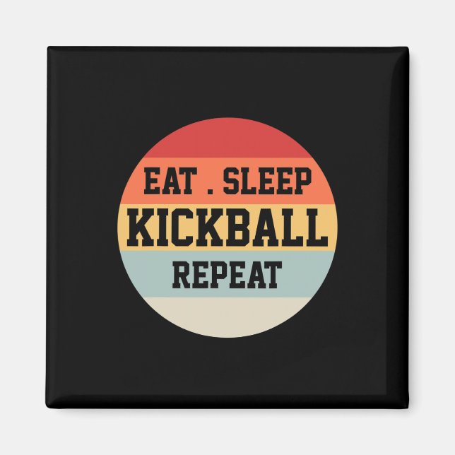 Imán Regalo divertido del jugador de Kickball Retro (Frente)