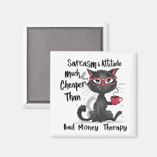 Imán Regalo divertido para amantes de gatos con sarcasm