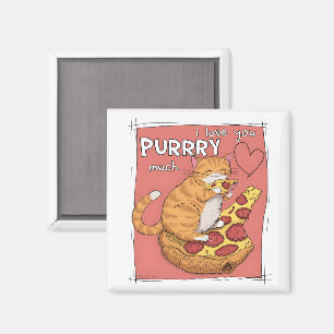 Imán Regalo divertido para amantes de gatos: Te quiero