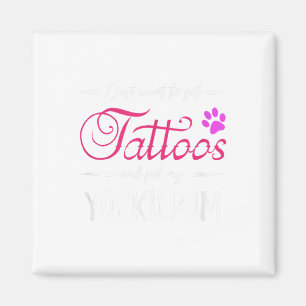 Imán Regalo divertido para mamá perruna con tatuaje y a