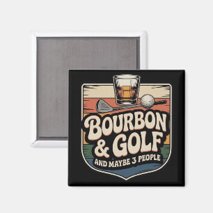 Imán Regalo divertido para papá golfista de bourbon vin