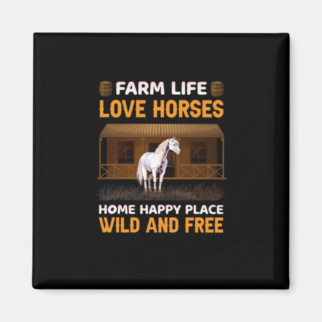 Imán Regalo ecuestre | Caballos de amor para la vida de (Frente)