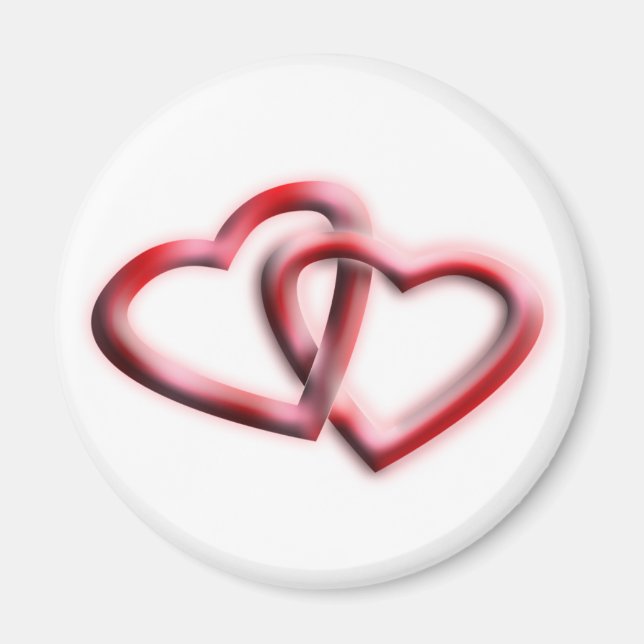 Imán Regalo El día de San Valentín de doble corazón (Frente)