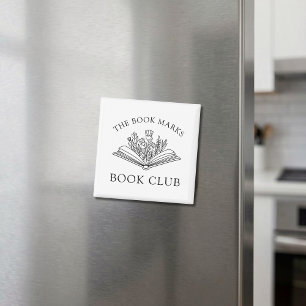 Imán Regalo floral personalizado para club de lectura