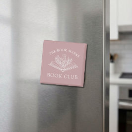 Imán Regalo Floral Personalizado para Club de Lectura L