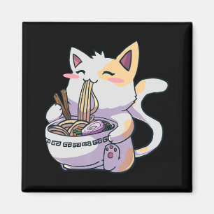 Imán Regalo japonés Ramen Cat Kawaii Anime