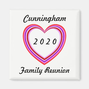 Imán Regalo Keepsake de la Plaza de Diseño Cardíaco Fam