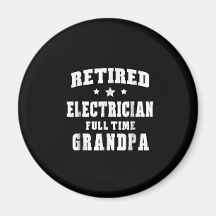 Imán Regalo masculino del abuelo de tiempo completo jub