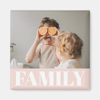 Regalo moderno de fotografía de la familia rosa pa