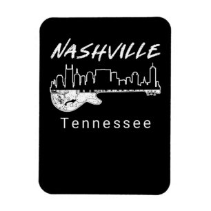 Imán Regalo Nashville de recuerdo de música de guitarr