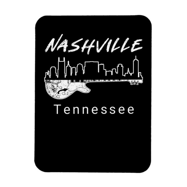 Imán Regalo Nashville de recuerdo de música de guitarra (Vertical)