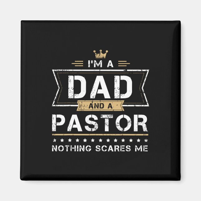Imán Regalo Papá Amp Pastor Nada Me Asusta  (Frente)