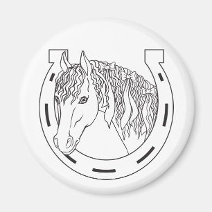 Imán Regalo para amante de caballos Herradura de la sue