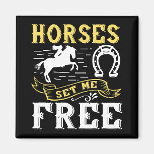 Imán Regalo para amante de caballos Vaquera Occidental