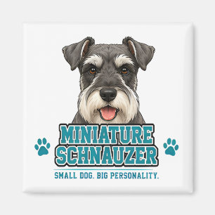 Imán 🐾 Regalo para Amante de Schnauzer Miniatura 🐾