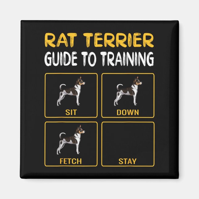 Imán Regalo para dueños de Rat Terriers con tema de per (Frente)